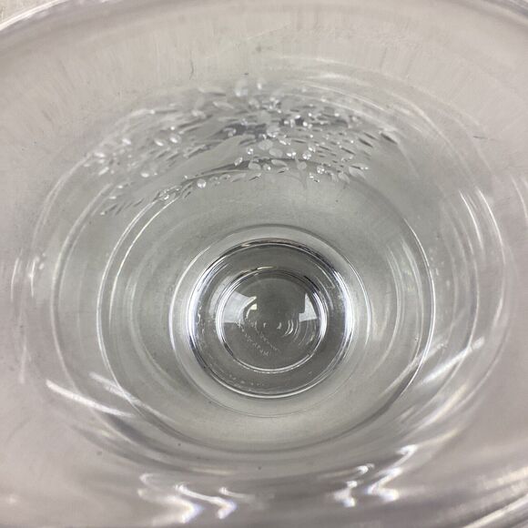 Kosta Art Glass Small Vase Etched Floral With Bird - 46914 - Signed - Picture 5 of 7